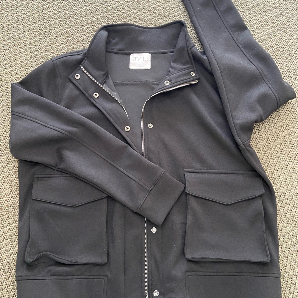 Stylus Black Jacket with Pockets